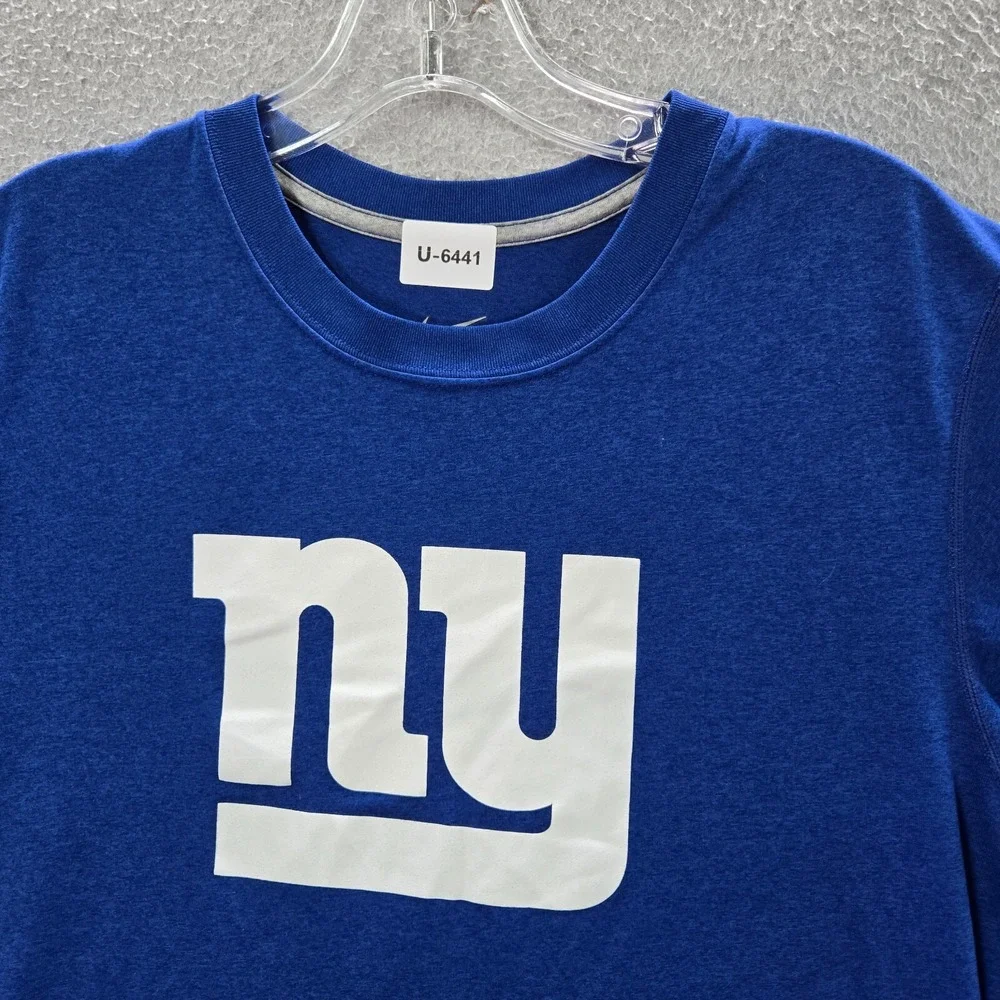 New York‎ Giants Men Shirt Small Blue Logo Nike Short Sleeve Tee Dri Fit